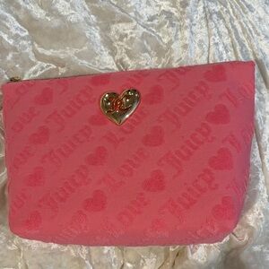 New ::: Juicy Couture Pink Heart-Embellished Women's cosmetic everything Bag